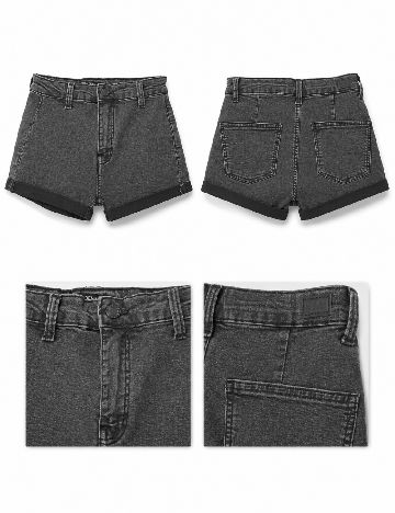 Pantaloni scurti Bershka, negru