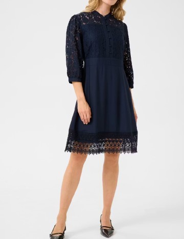 Rochie scurta Cream, bleumarin
