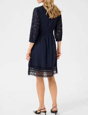 Rochie scurta Cream, bleumarin