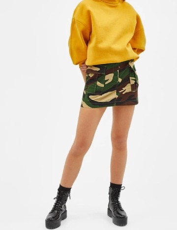 Fusta Bershka, army