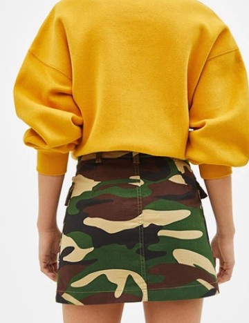 Fusta Bershka, army