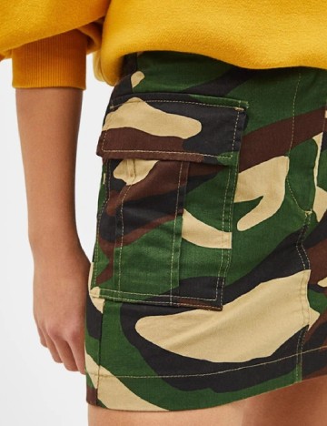 Fusta Bershka, army