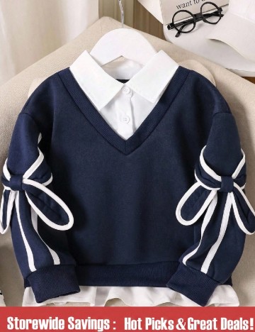 Bluza Shein Kids, bleumarin