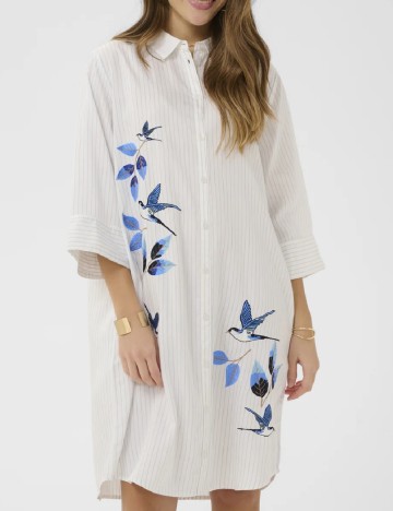Rochie scurta Cream, alb