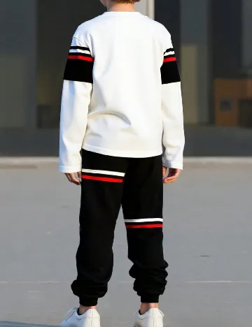 Compleu Shein Kids, alb/negru