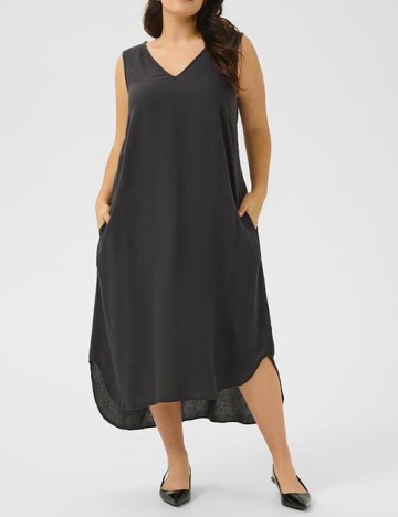 Rochie medie Kaffe Curve, negru