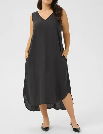 Rochie medie Kaffe Curve, negru