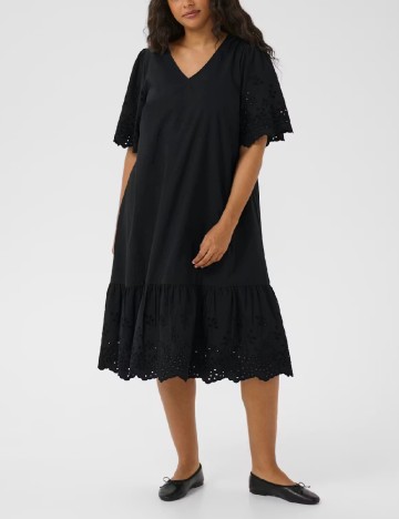 Rochie medie Kaffe Curve, negru