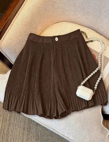 Pantaloni scurti SHEIN CURVE, maro