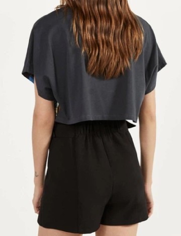 Fusta pantalon Bershka, negru