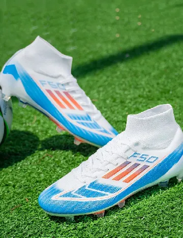 Ghete de fotbal SHEIN, alb/albastru
