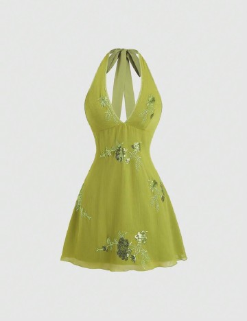 Rochie scurta SHEIN, verde