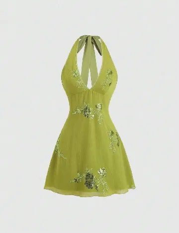 Rochie scurta SHEIN, verde
