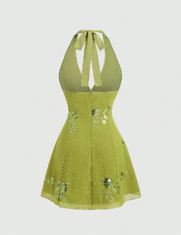 Rochie scurta SHEIN, verde