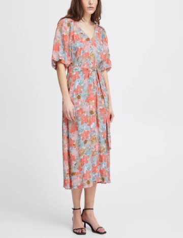 Rochie medie Ichi, floral print