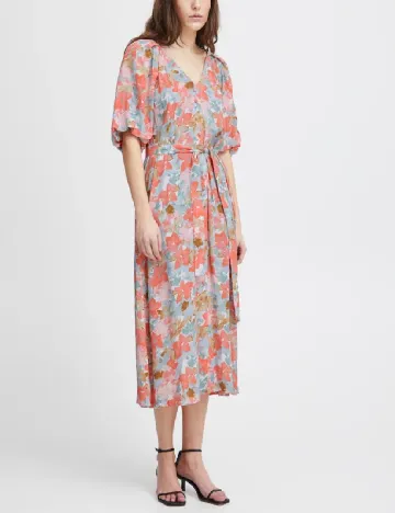 Rochie medie Ichi, floral print