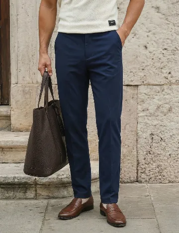 Pantaloni SHEIN, bleumarin