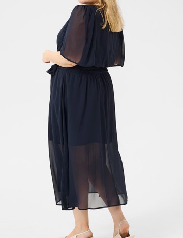 Rochie medie Kaffe Curve, bleumarin