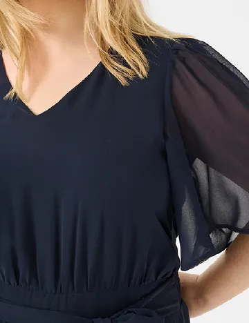 Rochie medie Kaffe Curve, bleumarin