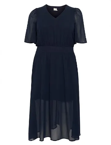 Rochie medie Kaffe Curve, bleumarin