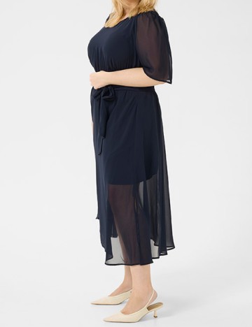 Rochie medie Kaffe Curve, bleumarin