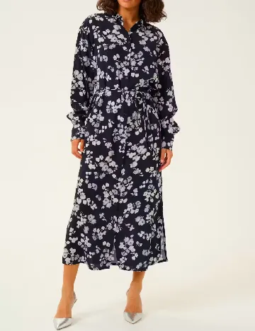 Rochie medie Kaffe, bleumarin inchis