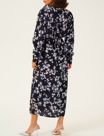 Rochie medie Kaffe, bleumarin inchis