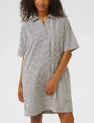 Rochie scurta Kaffe, alb/albastru