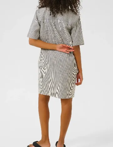 Rochie scurta Kaffe, alb/albastru
