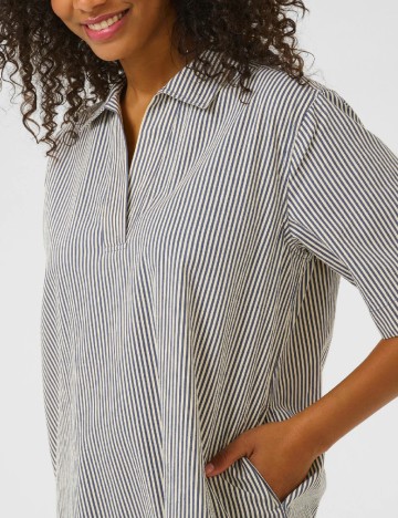 Rochie scurta Kaffe, alb/albastru
