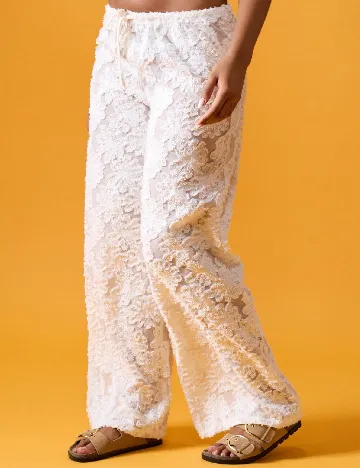 Pantaloni Missguided, alb