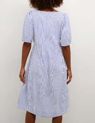 Rochie medie Culture, albastru/alb