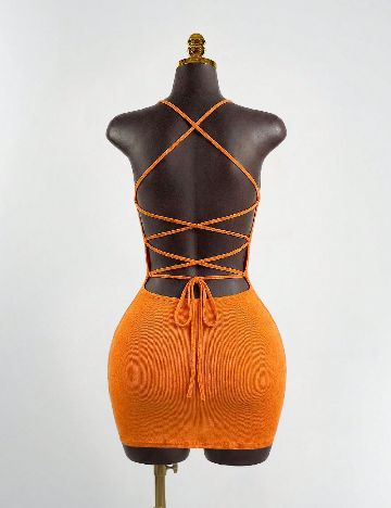 Rochie scurta SHEIN, portocaliu