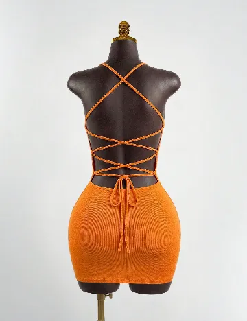 Rochie scurta SHEIN, portocaliu