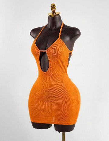 Rochie scurta SHEIN, portocaliu