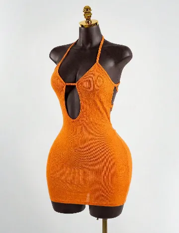 Rochie scurta SHEIN, portocaliu