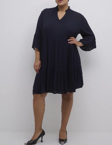 Rochie scurta Kaffe Curve, bleumarin