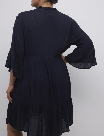 Rochie scurta Kaffe Curve, bleumarin