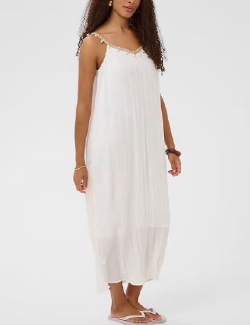 Rochie lunga Cream, alb