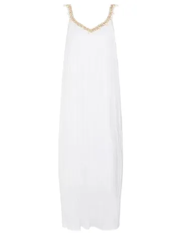 Rochie lunga Cream, alb
