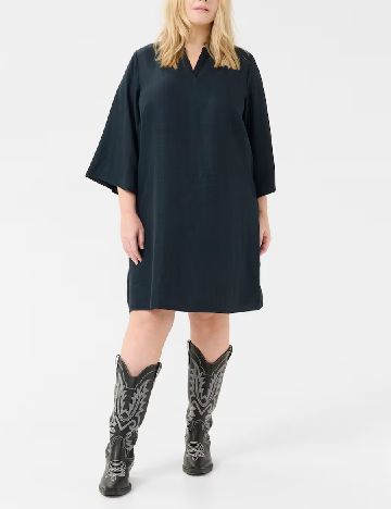 Rochie scurta Kaffe Curve, bleumarin