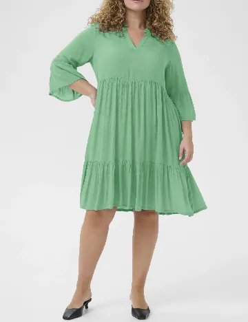 Rochie scurta Kaffe Curve, verde