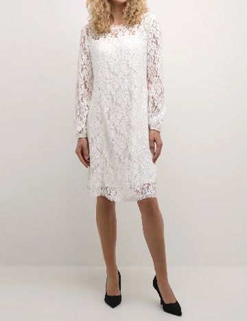 Rochie scurta Cream, alb