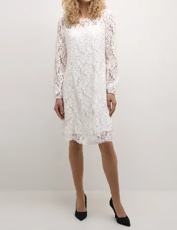 Rochie scurta Cream, alb