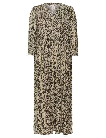 Rochie medie Bon a Parte, crem/maro