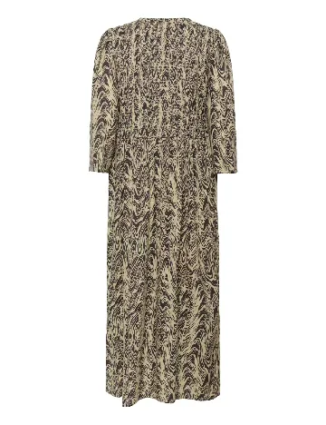 Rochie medie Bon a Parte, crem/maro