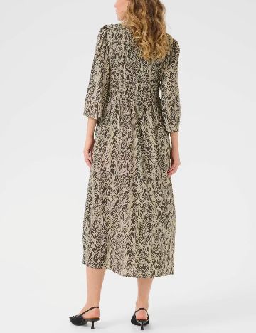 Rochie medie Bon a Parte, crem/maro