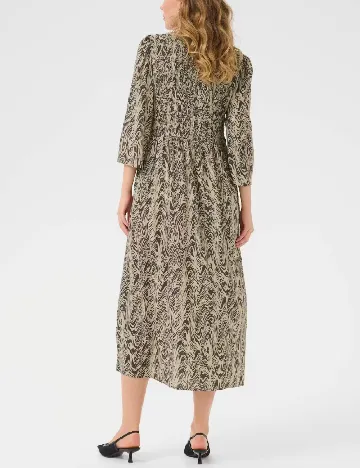 Rochie medie Bon a Parte, crem/maro