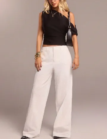 Pantaloni SHEIN, alb