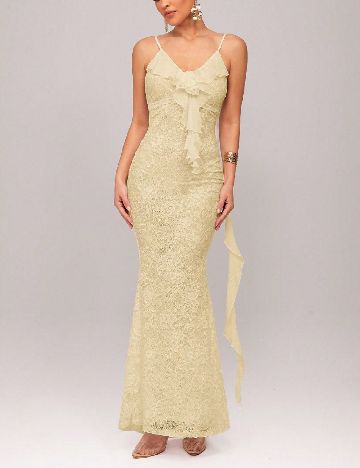 Rochie lunga Silquee, galben